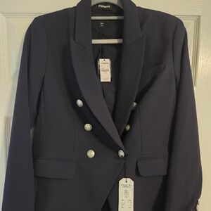BNWT Express Supersoft Twill Navy Blazer